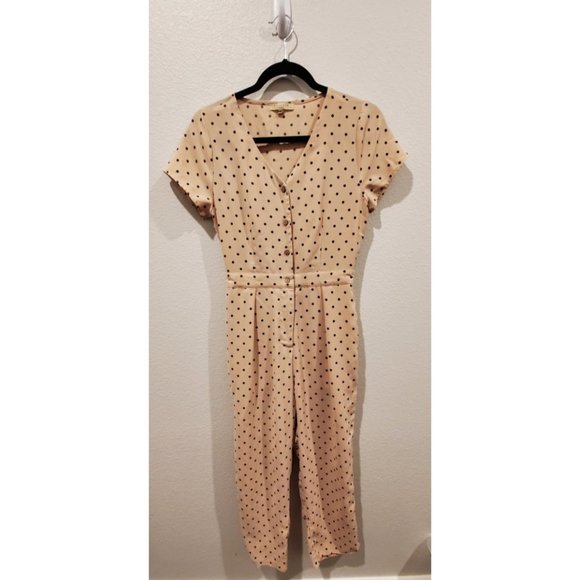 POLAGRAM Nude Polka Black Dots Jumpsuit - Picture 2 of 7